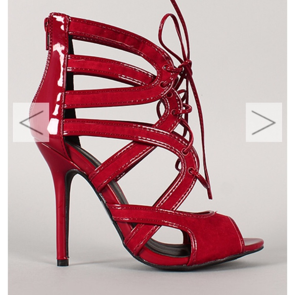 Red sandals wild diva.